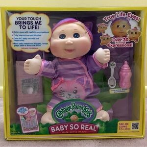 Cabbage Patch Kids Baby So Real Interactive Doll - Pink and Purple